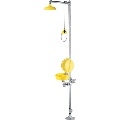 Combinaison de douche oculaire/faciale a/couvercle Groupe Belzile Dickner