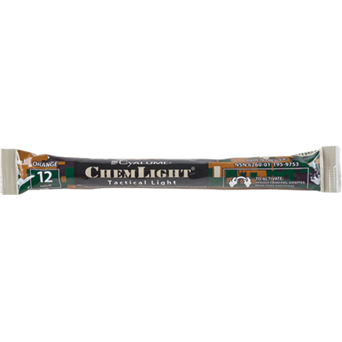 B&acirc;tons de s&eacute;curit&eacute; luminescents Cyalume 6", Orange, Dur&eacute;e 12 h Groupe Belzile Dickner