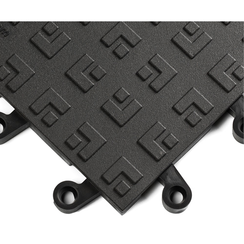 Syst&egrave;mes de carrelage ergonomiques ErgoDeck No 562, PVC, 1-1/2' la c, 1-1/2' lo, 7/8" &eacute;paisseur, Noir Groupe Belzile Dickner