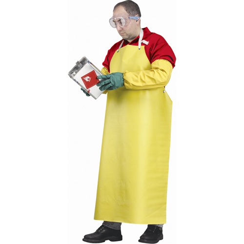 Tabliers ignifuges, N&eacute;opr&egrave;ne/Polyester, 48" lo x 35" la, Jaune Groupe Belzile Dickner