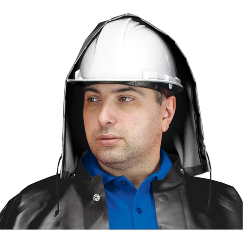 SBR Vulcan Rain Hood, One Size, Black, Rubber Groupe Belzile Dickner