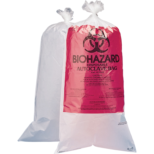 Hazardous Waste Disposal Bags, Bio-Hazard, 30" L x 24" W, 1.5 mils, 45.4 L (12 Gal.) Capacity Groupe Belzile Dickner