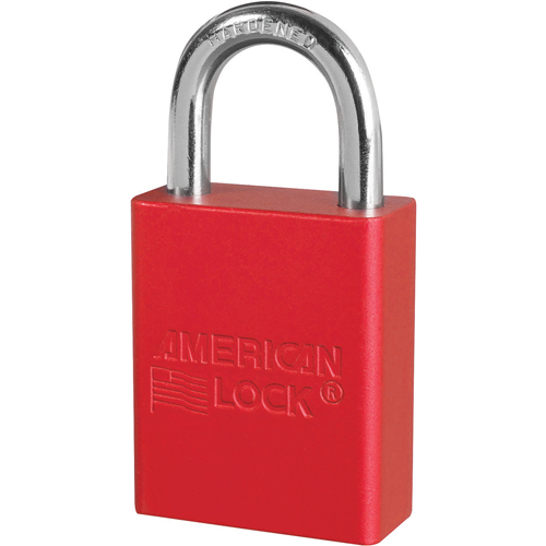 Anodized Padlock, Safety Padlock, Keyed Different, Aluminum, 1-1/2" Width Groupe Belzile Dickner