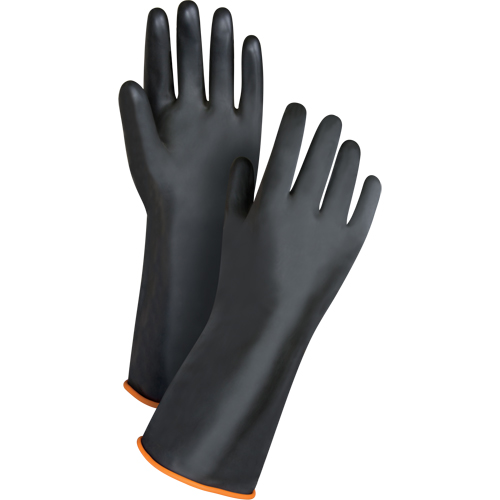 Gants de poids lourd pour la manipulation de produits chimiques, Taille Grand/9, 14" lo, Latex de caoutchouc, 30 mils Groupe Belzile Dickner