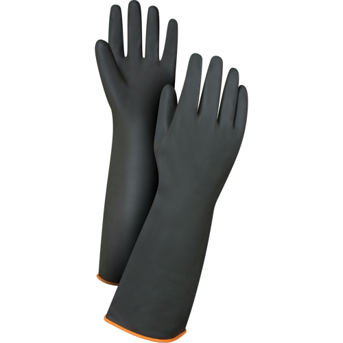 Heavyweight Chemical-Handling Gloves, Size Large/9, 18" L, Rubber Latex, 30-mil Groupe Belzile Dickner