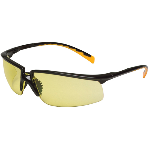 Lunettes de s&eacute;curit&eacute; Privo, Lentille Ambr&eacute;e, Antibu&eacute;e, R&eacute;pond ou surpasse la norme CSA Z94.3 Groupe Belzile Dickner