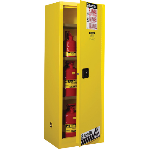 Armoire de s&eacute;curit&eacute; pour produits inflammables EX Slimline Sure-Grip , 22 gal., 1 Porte(s), 23,25" La x 65" h x 18" p Groupe Belzile Dickner