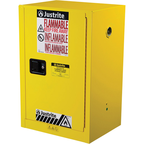 Armoire de s&eacute;curit&eacute; compacte pour produits inflammables EX Sure-Grip, 12 gal., 1 Porte(s), 23,25" La x 35" h x 18" p Groupe Belzile Dickner