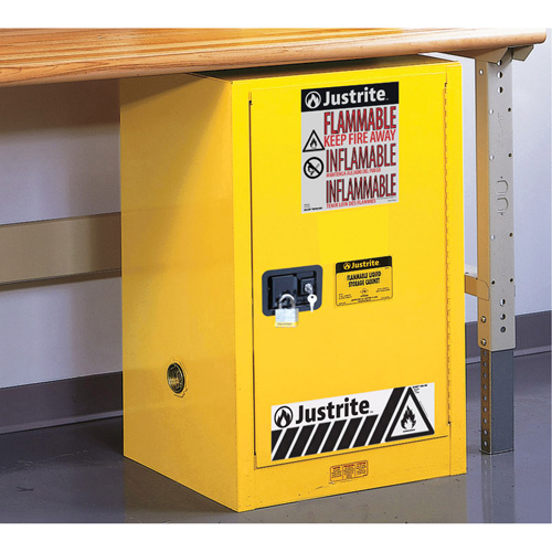 Armoire de s&eacute;curit&eacute; compacte pour produits inflammables EX Sure-Grip, 12 gal., 1 Porte(s), 23,25" La x 35" h x 18" p Groupe Belzile Dickner