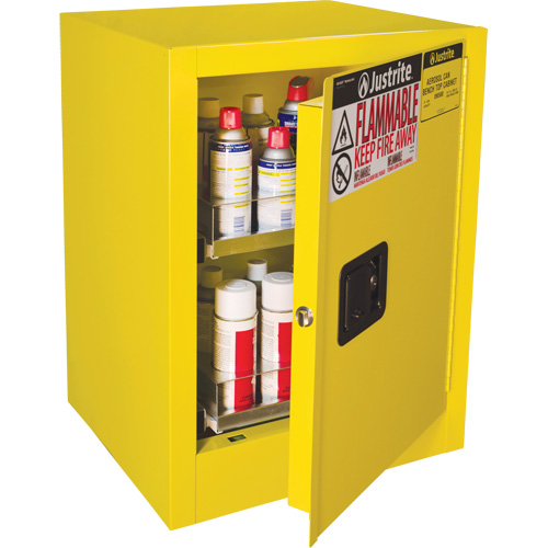 Sure-Grip&reg; EX Benchtop Flammable Safety Cabinet, 24 gal., 1 Door, 21" W x 27" H x 18" D Groupe Belzile Dickner