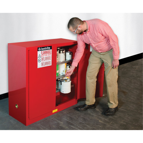 Armoire de s&eacute;curit&eacute; pour la peinture et les encres combustibles EX Sure-Grip, 40 gal., 3 tablettes Groupe Belzile Dickner