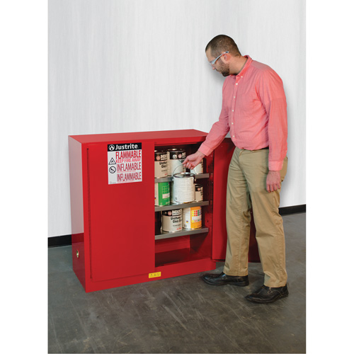 Armoire de s&eacute;curit&eacute; pour la peinture et les encres combustibles EX Sure-Grip, 40 gal., 3 tablettes Groupe Belzile Dickner