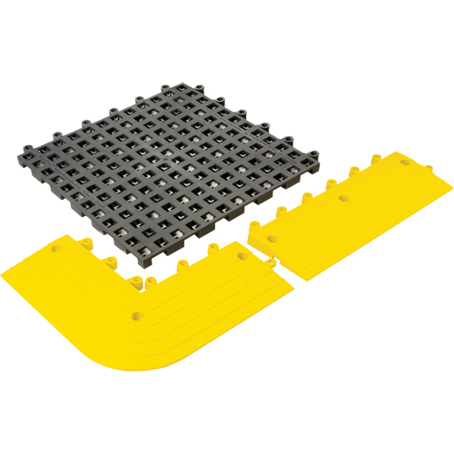 Tapis Ergodeck tout usage No 564 & No 566, PVC, 1-1/2' la c, 1-1/2' lo, 7/8" &eacute;paisseur, Charbon Groupe Belzile Dickner