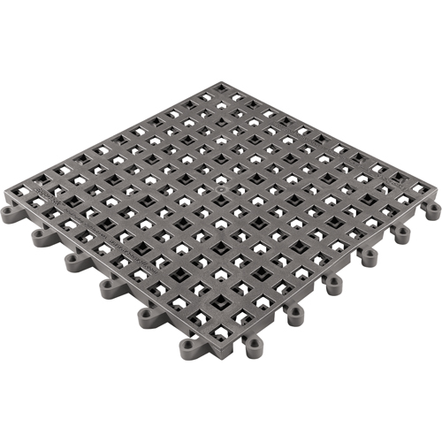 Tapis Ergodeck tout usage No 564 & No 566, PVC, 1-1/2' la c, 1-1/2' lo, 7/8" &eacute;paisseur, Charbon Groupe Belzile Dickner