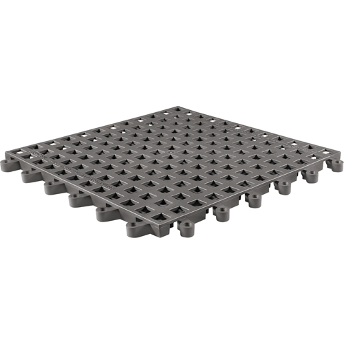 Tapis Ergodeck tout usage No 564 & No 566, PVC, 1-1/2' la c, 1-1/2' lo, 7/8" &eacute;paisseur, Charbon Groupe Belzile Dickner