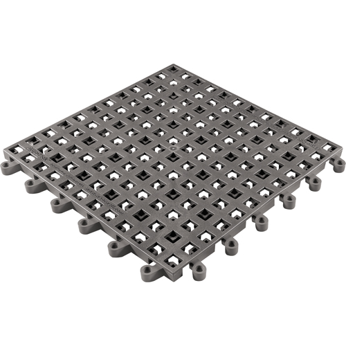 Tapis Ergodeck tout usage No 564 & No 566, PVC, 1-1/2' la c, 1-1/2' lo, 7/8" &eacute;paisseur, Charbon Groupe Belzile Dickner