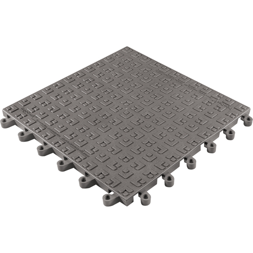 ErgoDeck&reg; Soft No. 566 Matting, PVC, 1-1/2' W x 1-1/2' L, 7/8" Thick, Charcoal Groupe Belzile Dickner