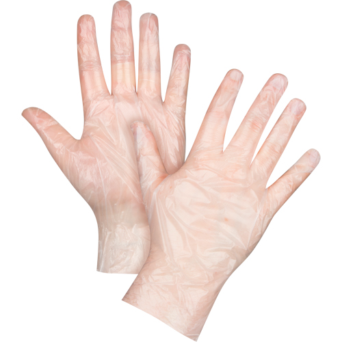 Economy Disposable Gloves, Small, Polyethylene, 1-mil, Powder-Free, Clear Groupe Belzile Dickner