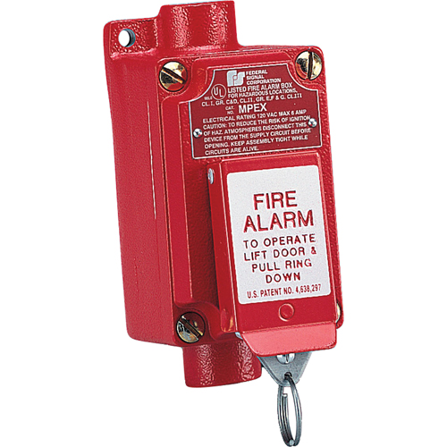 Explosion-proof Fire Alarm Pull Station (mpex) Two-step Operation Prevents Accidental Activation Groupe Belzile Dickner