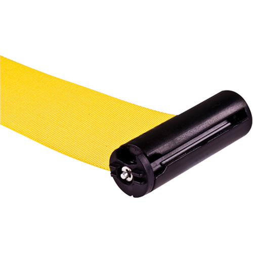 Poteau r&eacute;cepteur pour barri&egrave;res sur pieds pour le contr&ocirc;le des foules, Hauteur de 35", Jaune Groupe Belzile Dickner