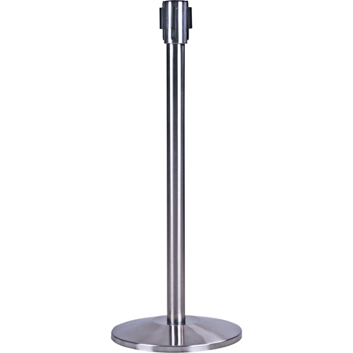 Poteau r&eacute;cepteur pour barri&egrave;res sur pieds pour le contr&ocirc;le des foules, Hauteur de 35", Acier inoxydable Groupe Belzile Dickner