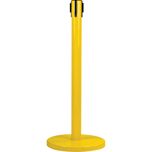 Poteau r&eacute;cepteur pour barri&egrave;res sur pieds pour le contr&ocirc;le des foules, Hauteur de 35", Jaune Groupe Belzile Dickner