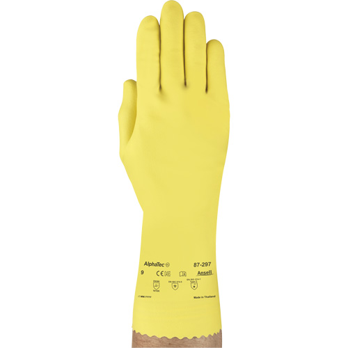 Gants Versatouch 297, Taille Moyen/8, 12" lo, Latex de caoutchouc, Doublure en Ouat&eacute;e, 20 mils Groupe Belzile Dickner