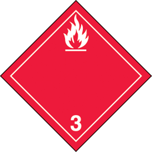TDG Shipping Labels, Class 3, Flammable Liquids, Vinyl Groupe Belzile Dickner