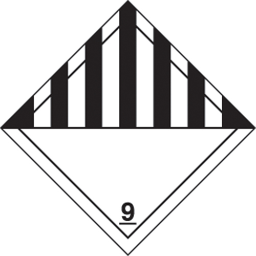 TDG Shipping Labels, Class 9, Miscellaneous Dangerous Goods, Vinyl Groupe Belzile Dickner