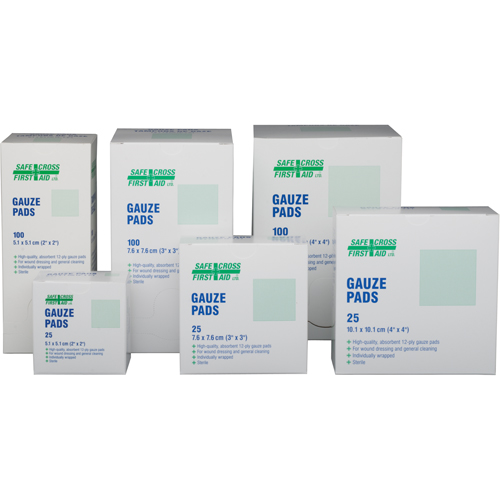 Gauze , Pad, 2" L x 2" W, Sterile, Medical Device Class 1 Groupe Belzile Dickner