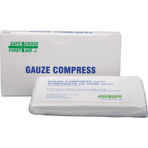 Gauze Compress, Pad, 36" L x 36" W, Sterile, Medical Device Class 1 Groupe Belzile Dickner