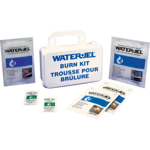 Trousses d'urgence pour brûlures Water Jel, Boîte en plastique de 10 unit&eacute;s, Classe 2 Groupe Belzile Dickner