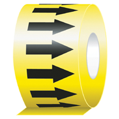 Directional Flow Arrow Tapes, 108', Black on Yellow Groupe Belzile Dickner