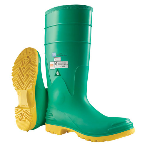 Hazmax&reg; 16" Kneeboot, PVC, Steel Toe, Size 6, Puncture Resistant Sole Groupe Belzile Dickner