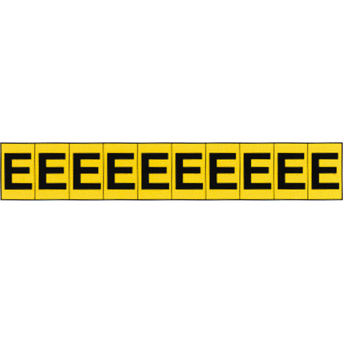 Individual Adhesive Letter Markers, E, 1" H, Black on Yellow Groupe Belzile Dickner