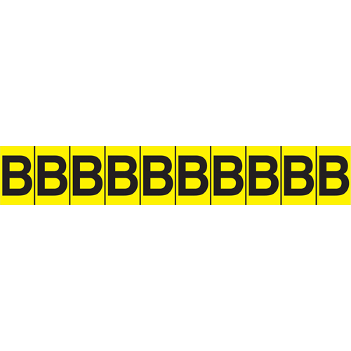 Individual Adhesive Letter Markers, E, 1" H, Black on Yellow Groupe Belzile Dickner