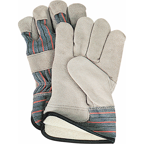 Gants d'ajusteur doubl&eacute;s pour l'hiver, Grand, Paume en Cuir de vache refendu, Doublure en Molleton de coton Groupe Belzile Dickner