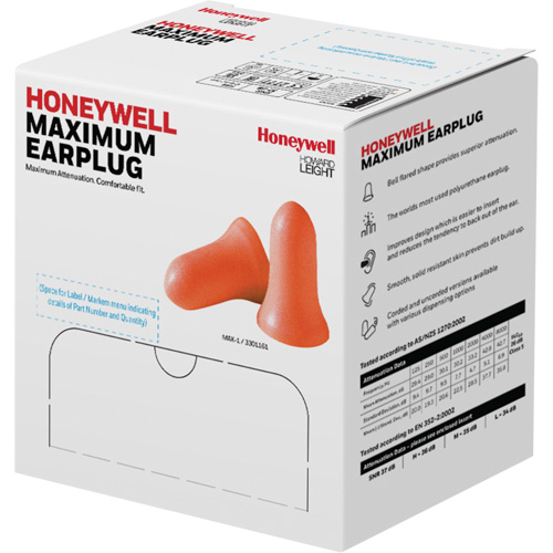Bouchons d'oreilles en mousse Maximum de Howard Leight, Vrac - Sac en poly Groupe Belzile Dickner