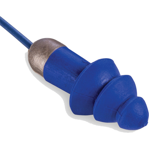 Bouchons d'oreille r&eacute;utilisables et d&eacute;tectable Rockets, Avec cordon, Taille unique, Vrac - &eacute;tui en plastique, NRR dB 27 Groupe Belzile Dickner