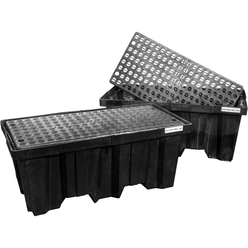 Nestable Spill Pallets, 66 US gal. Spill Capacity, 51" x 26" x 21" Groupe Belzile Dickner