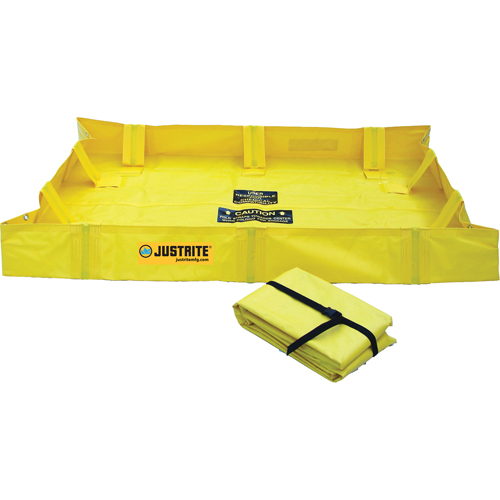 Berme de confinement Lite QuickBerm , Capacit&eacute; 79 gal., 4' la x 4' lo x 8" h, Support &agrave; encliqueter Groupe Belzile Dickner