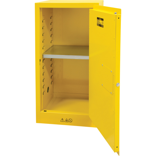 Flammable Storage Cabinet, 16 gal., 1 Door, 23" W x 44" H x 18" D Groupe Belzile Dickner