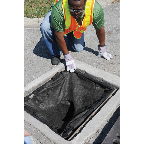 Square Ultra-Drain Guard&reg; Catch Basin Insert with Overflow Port, Oil & Sediment, 16" - 28" L x 20" - 36" W Groupe Belzile Dickner