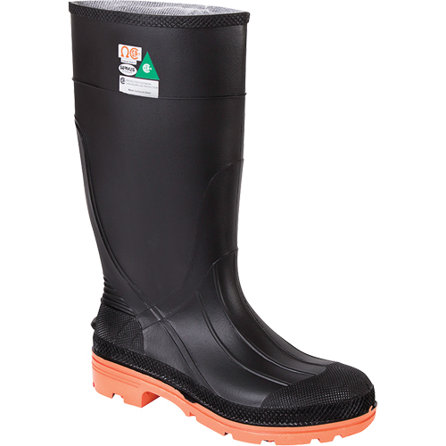 Bottes de travail PRM, PVC, Embout Acier, Pointure 11, Semelle R&eacute;sistant aux perforations Groupe Belzile Dickner