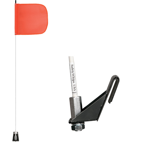 Tiges de s&eacute;curit&eacute; pour travaux l&eacute;gers Safety Whip, Fixation Fen&ecirc;tre, Hauteur 5', Orange Groupe Belzile Dickner