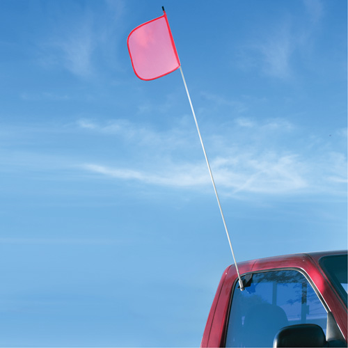 Tiges de s&eacute;curit&eacute; pour travaux l&eacute;gers Safety Whip, Fixation Fen&ecirc;tre, Hauteur 5', Orange Groupe Belzile Dickner