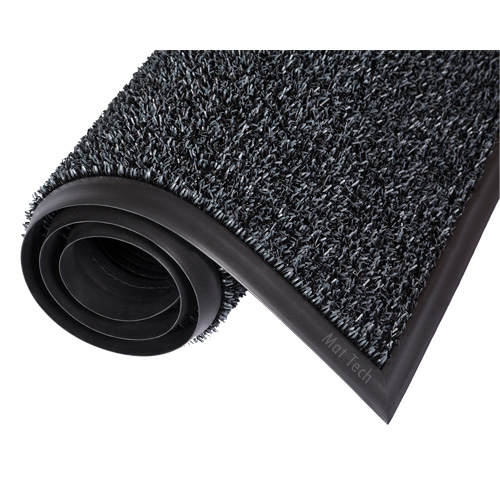 Astro-Plus Mat, Polyethylene, Scraper Type, Textured Pattern, 3-3/10' x 8', Charcoal Groupe Belzile Dickner