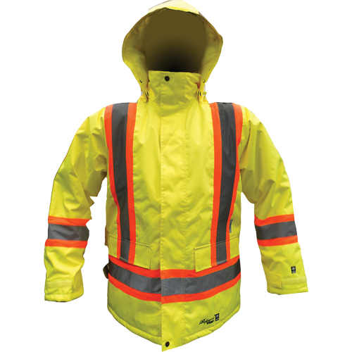 Parka de s&eacute;curit&eacute;, Jaune lime haute visibilit&eacute;, Petit Groupe Belzile Dickner