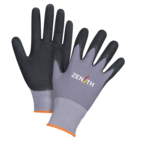 Gants ZX-1 de premi&egrave;re qualit&eacute; compatibles avec les &eacute;crans tactiles, 7/Petit, R&ecirc;vetement Nitrile/Mousse de nitrile, Calibre 15, Enveloppe en Nylon Groupe Belzile Dickner