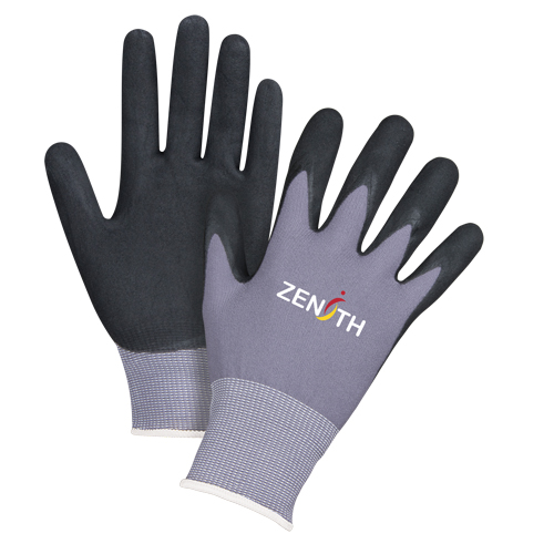Gants ZX-1 de premi&egrave;re qualit&eacute; compatibles avec les &eacute;crans tactiles, 8/Moyen, R&ecirc;vetement Nitrile/Mousse de nitrile, Calibre 15, Enveloppe en Nylon Groupe Belzile Dickner